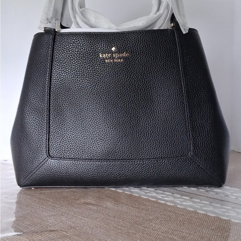 Kate Spade Black Pebbled Leather Shoulder Bag